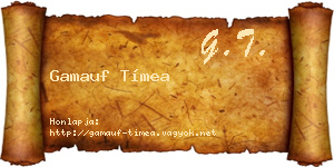 Gamauf Tímea névjegykártya