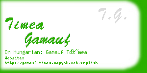 timea gamauf business card